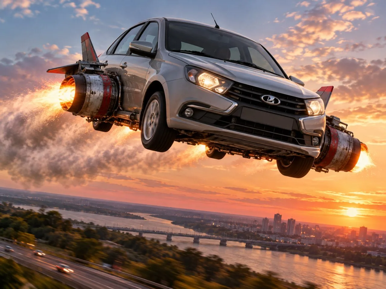 Lada Granta тоже сможет летать — автоэксперты пообещали ответку Илону Маску на его спор...