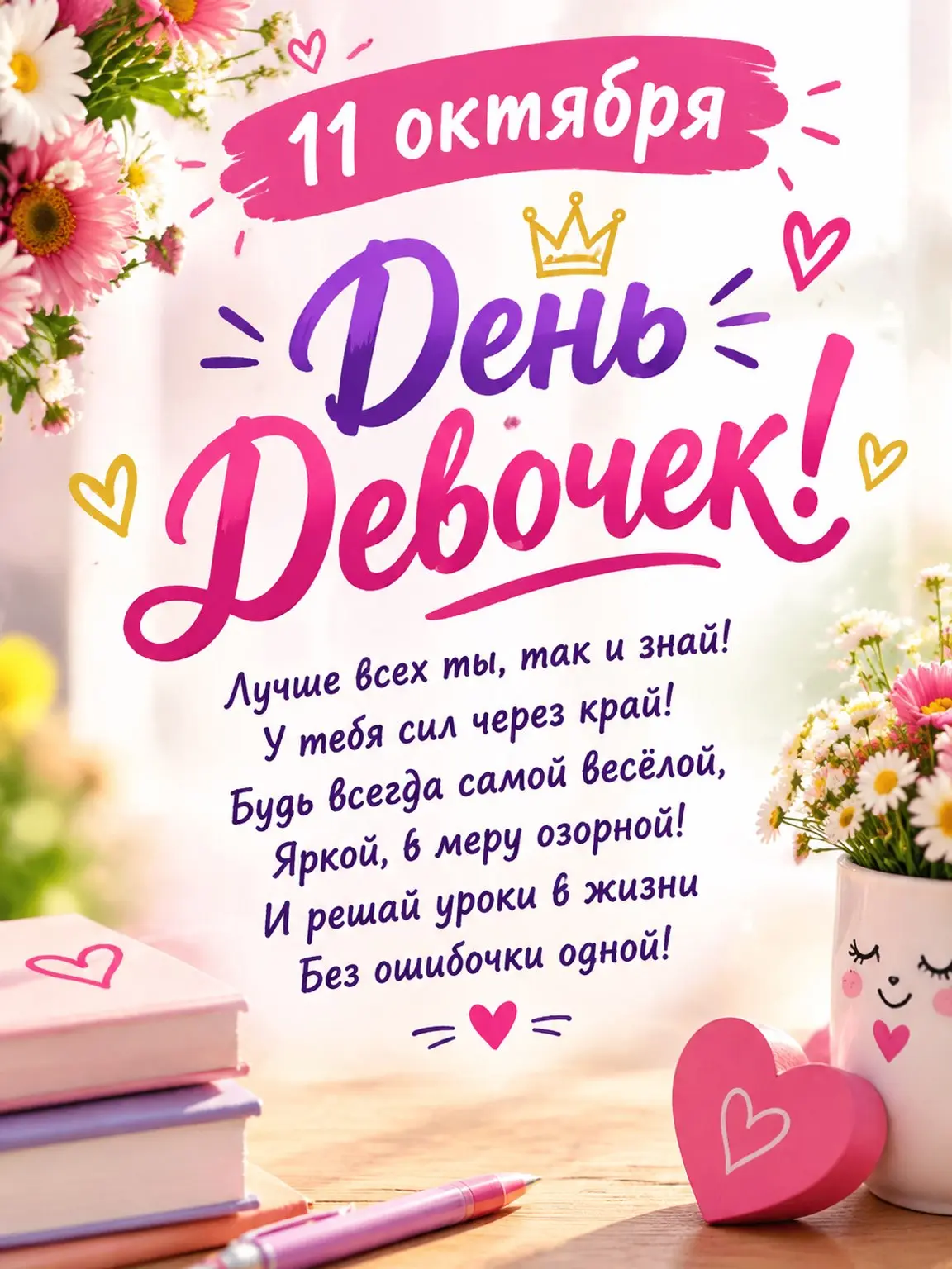 С Международным днём девочек, замечательные создания! Сегодня ваш особенный день, и я ж...
