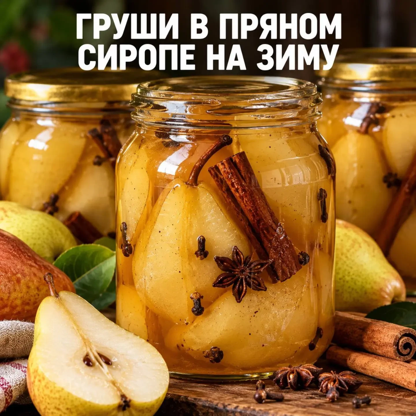 🍐 ГРУШИ В ПРЯНОМ СИРОПЕ НА ЗИМУ
