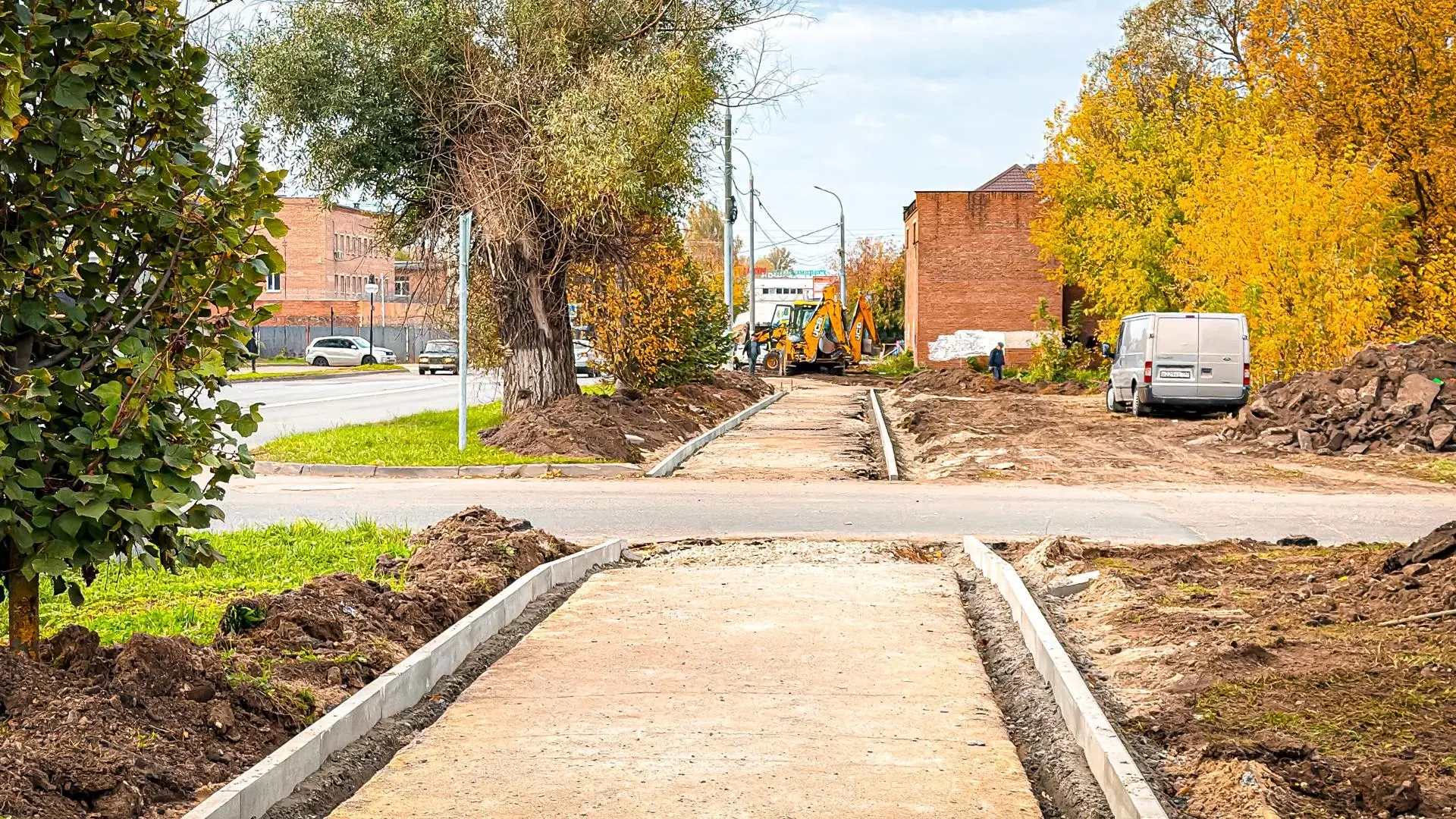 В городском округе Клин на улице Новоямской начались масштабные работы по обновлению пе...