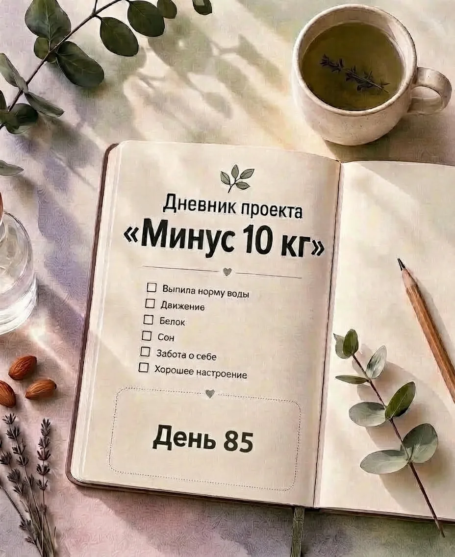 🌿 Минус 10 кг: недельный отчёт