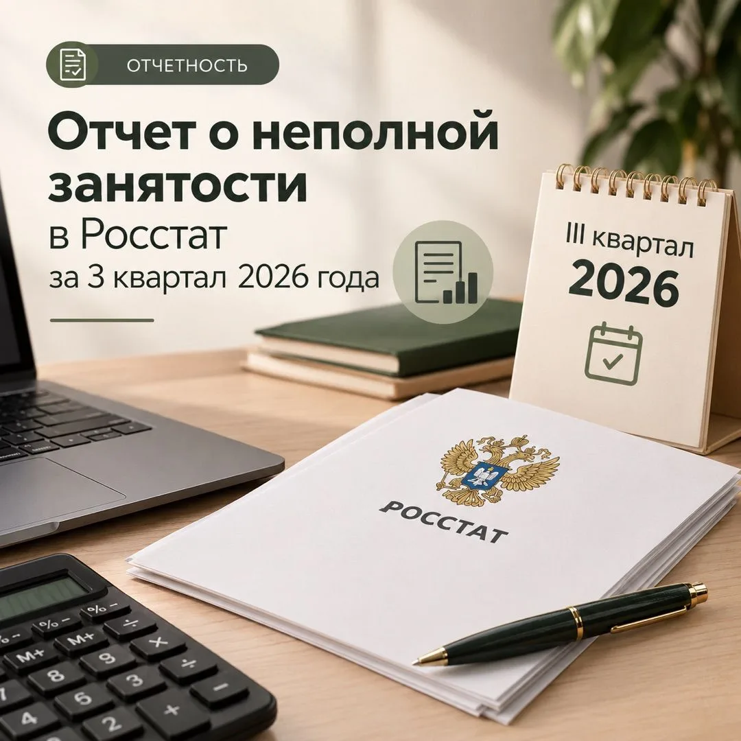 ⏰ Дедлайн 8 октября: сдаем отчет о неполной занятости в Росстат за III квартал 2026 года