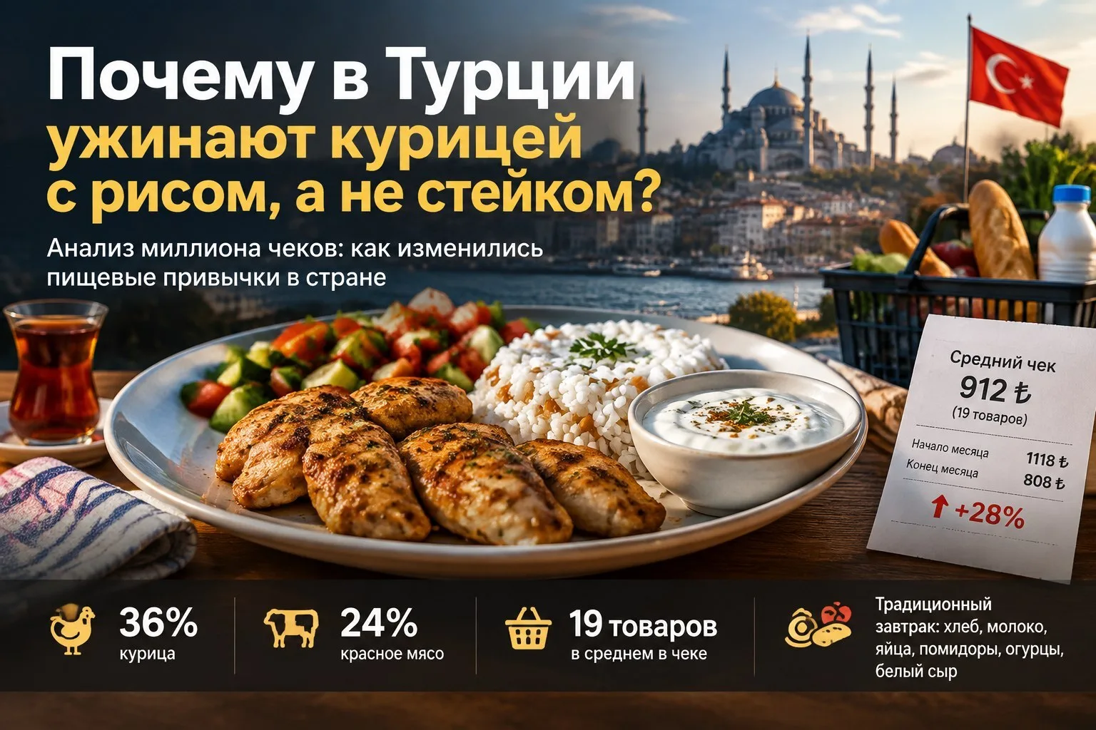 🐔 Почему в Турции ужинают курицей с рисом, а не стейком?