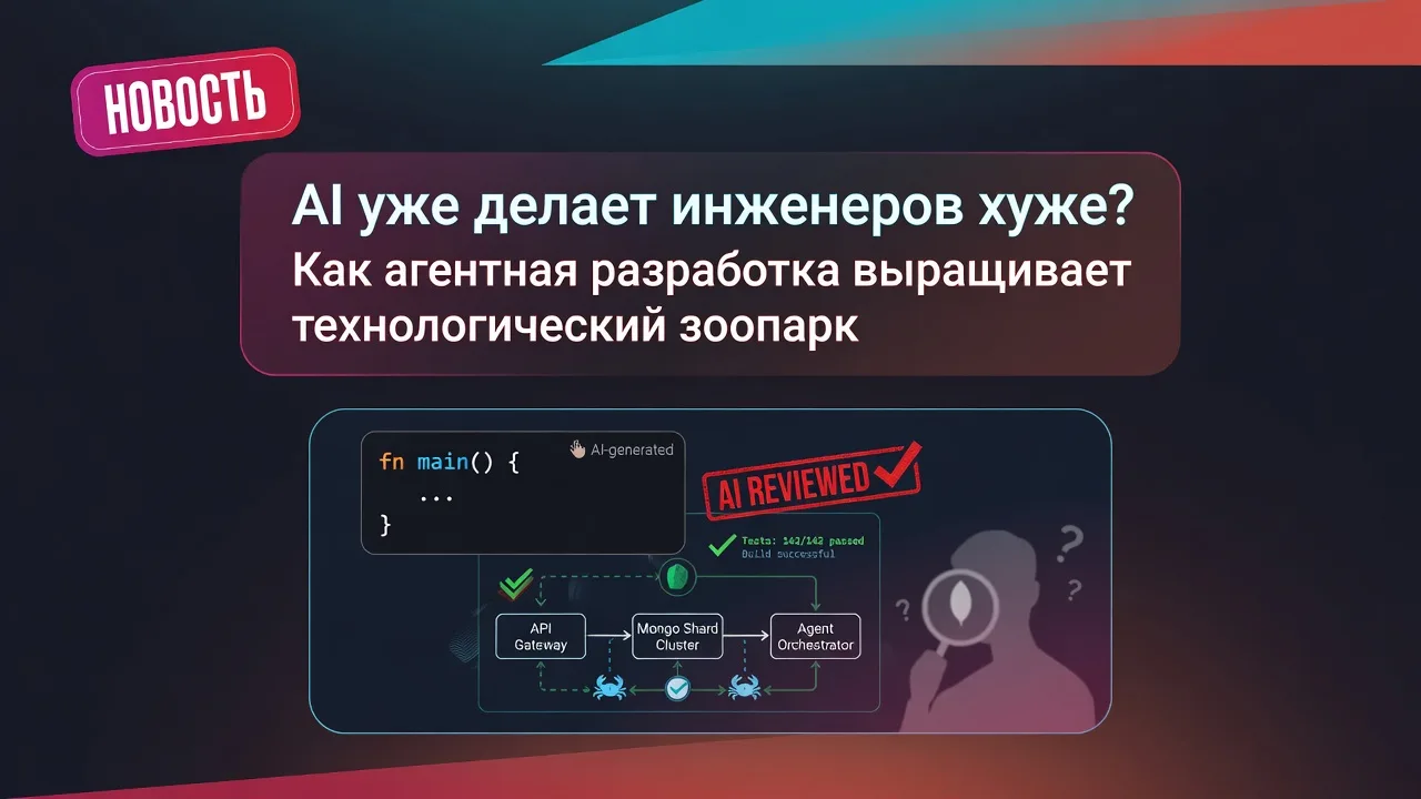AI уже делает инженеров хуже? Как агентная разработка выращивает технологический зоопарк