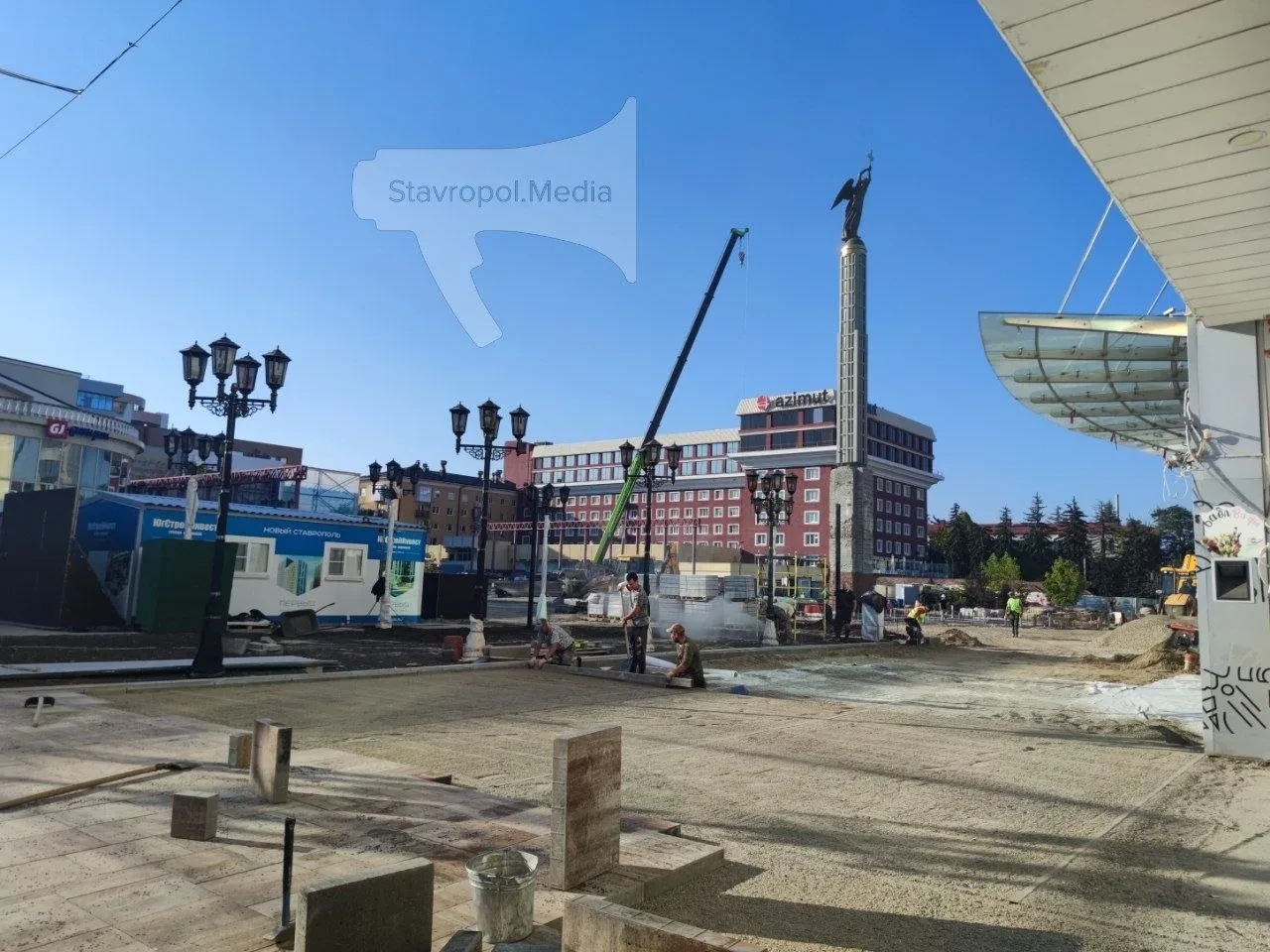 🏗 На Александровской площади в Ставрополе идёт реконструкция