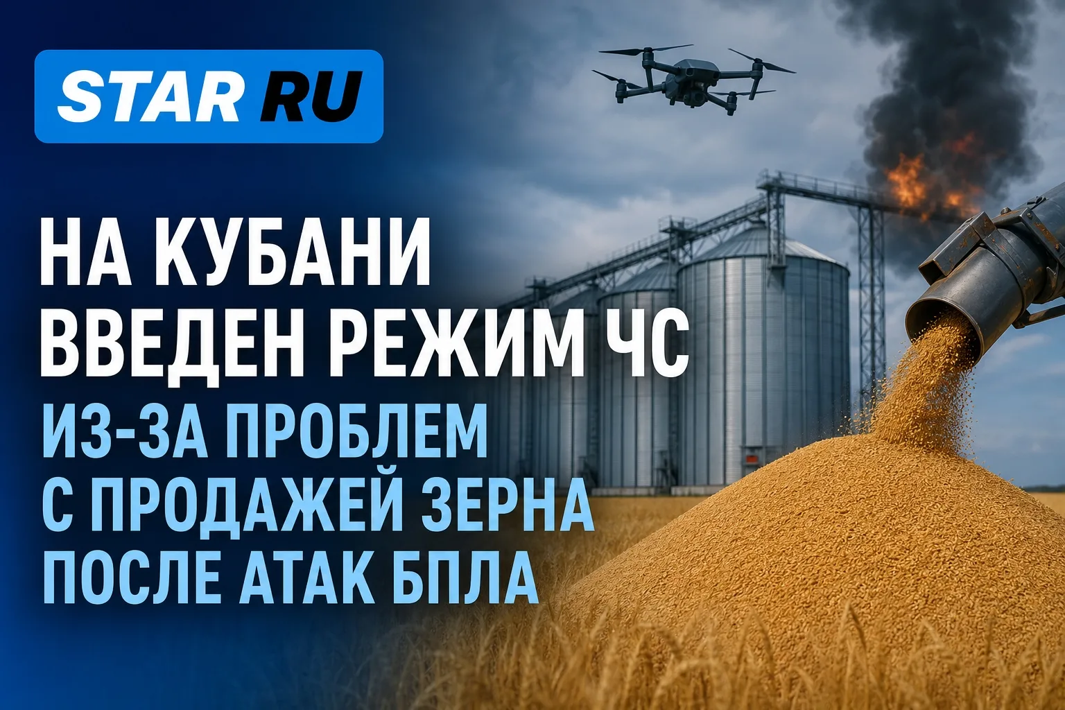 🌾 На Кубани из-за проблем с продажей зерна ввели режим ЧС по всему краю