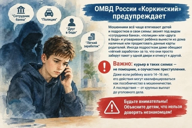 ОМВД России «Коркинский» предупреждает