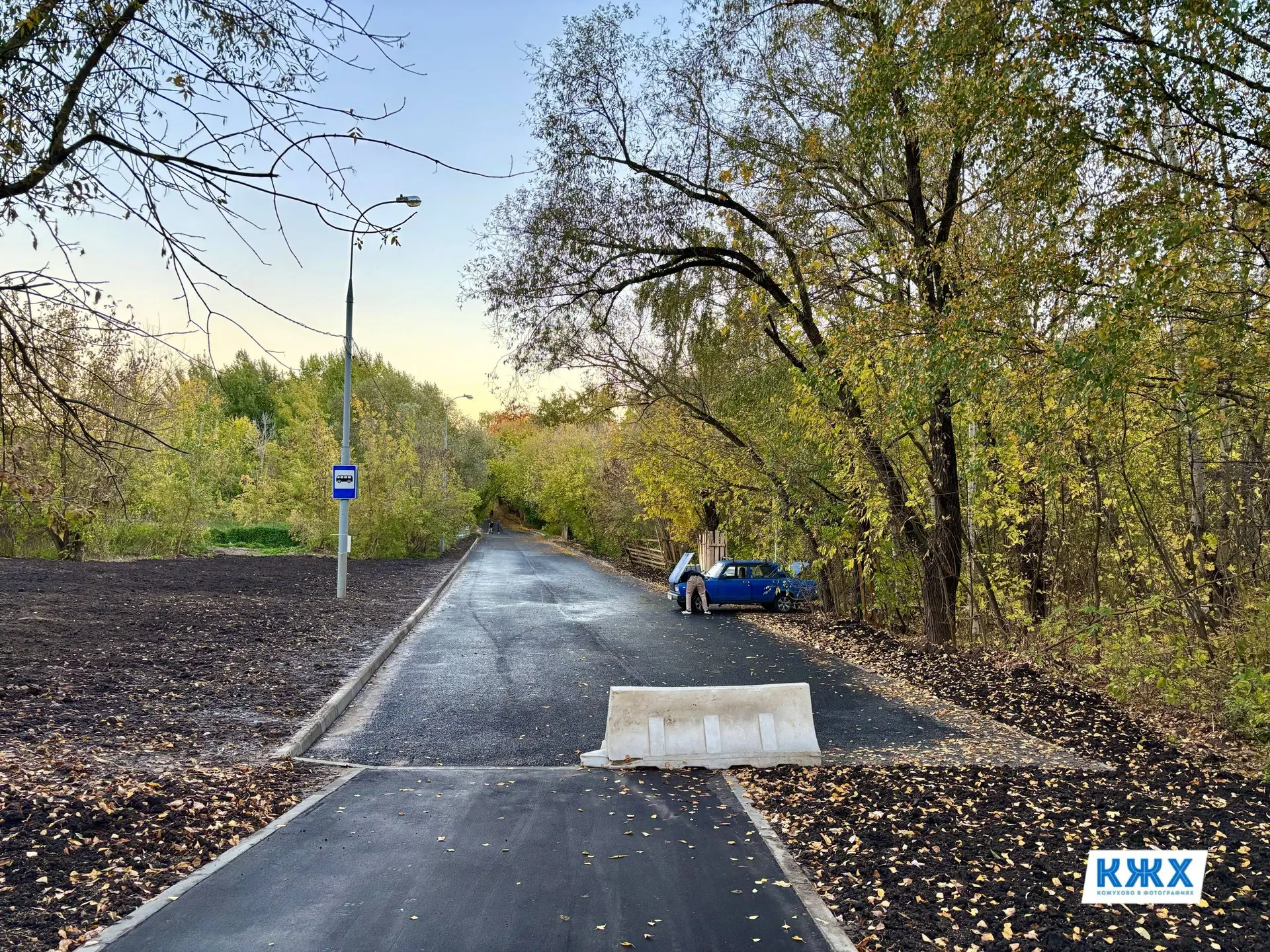 Преображение конечной остановки «Красковская улица» в деревне Кожухово.