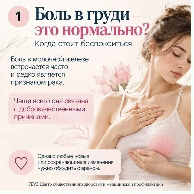 ✔️ Боль в груди не всегда опасна, но игнорировать её нельзя. Она может быть связана как...