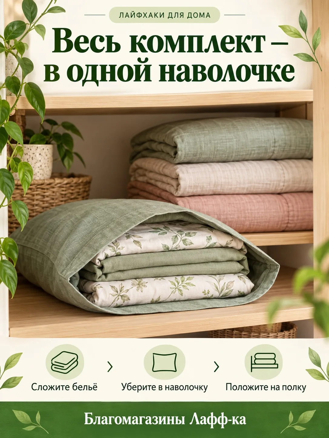 🌿 Весь комплект — в одной наволочке!