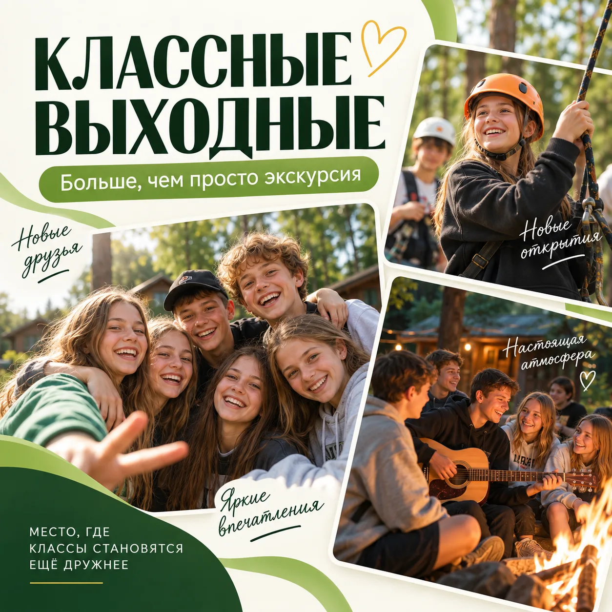 Экскурсия на пару часов или целые «Классные выходные» вместе? 💚