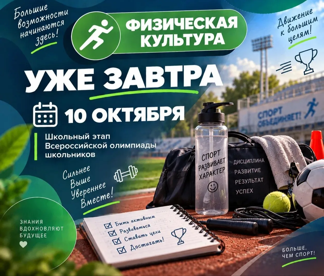 10 октября пройдет школьный этап Всероссийской олимпиады школьников по физической культ...