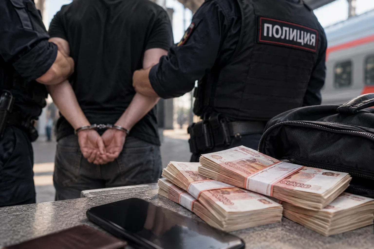 В Туапсе накрыли курьера телефонных аферистов с добычей в 2 миллиона рублей