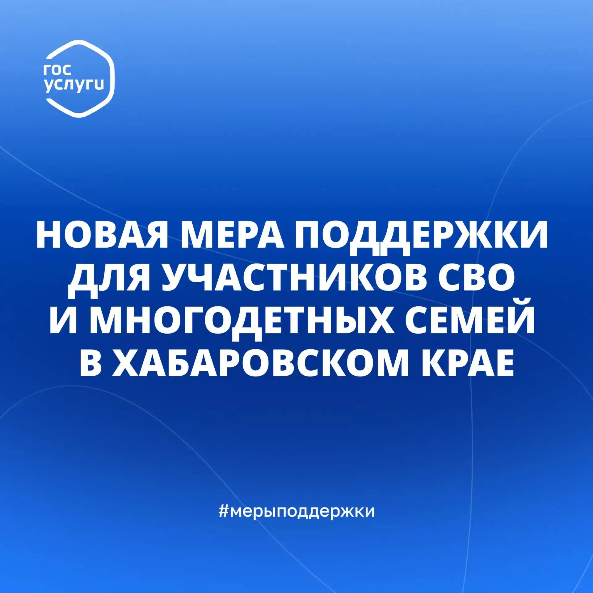 Новая мера поддержки для участников СВО и многодетных семей в Хабаровском крае🎖️🏠