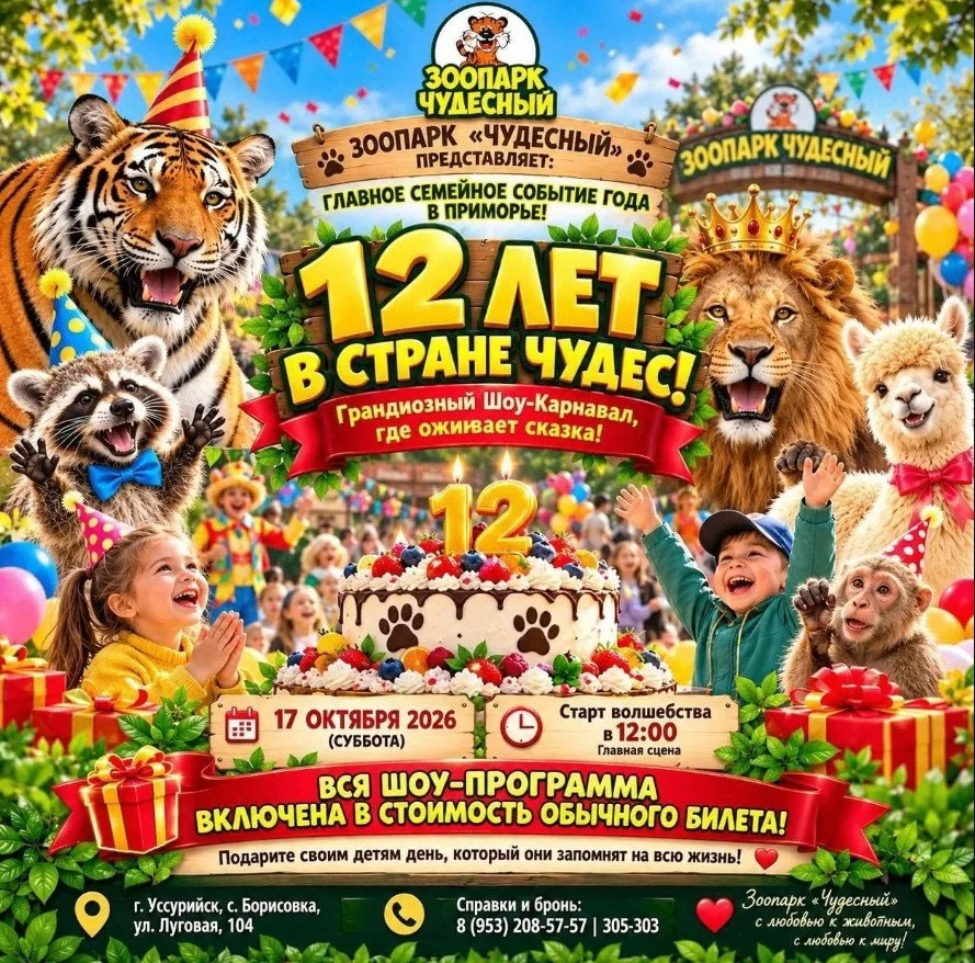 Нам 12 лет! Главное семейное событие года в Приморье! ✨