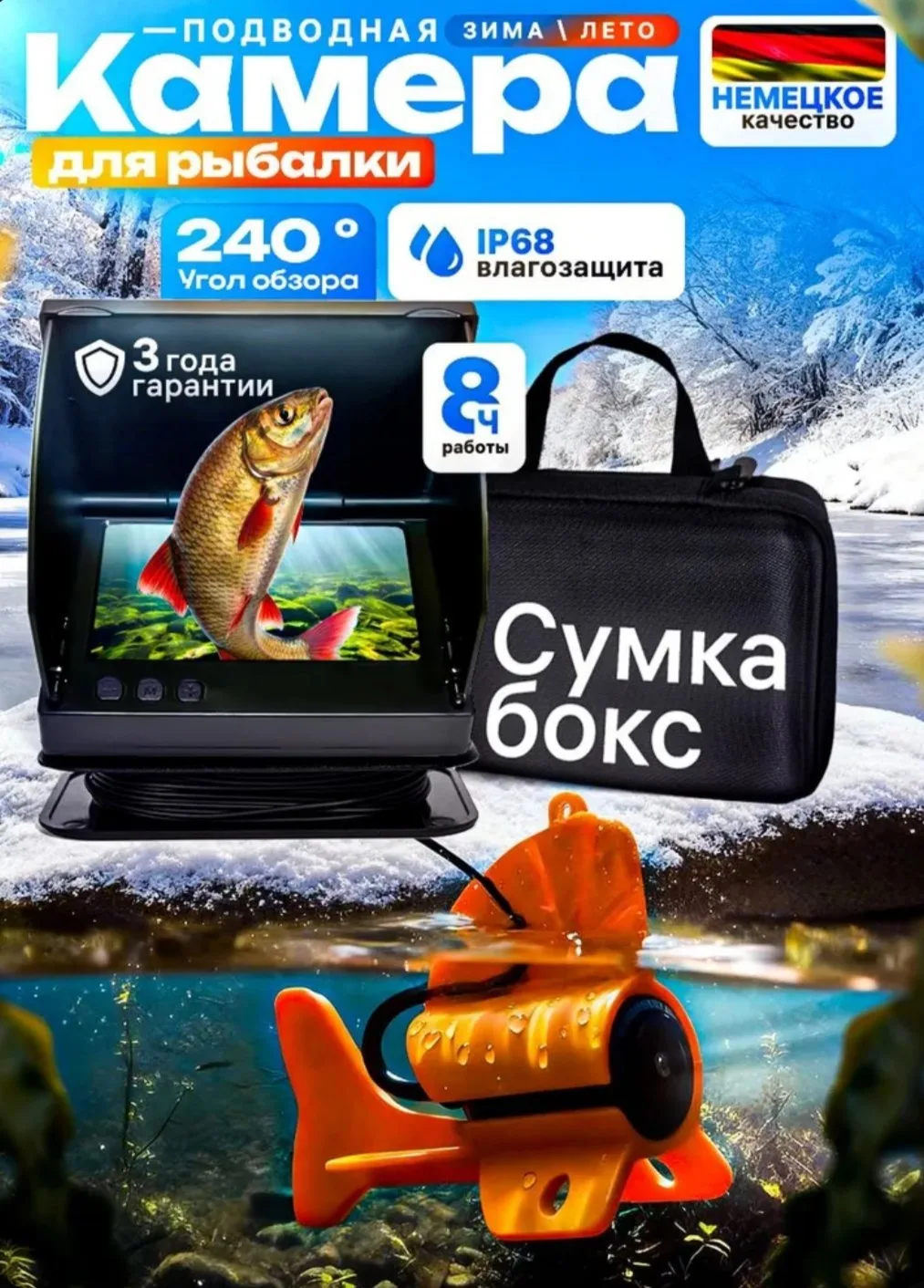 Подводная камера для зимней и летней рыбалки