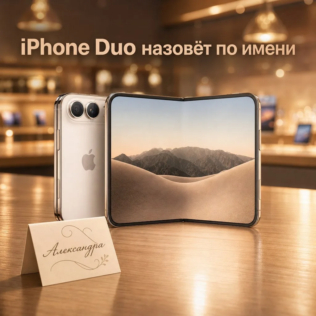 👀 iPhone Duo покажет твоё имя при первом включении