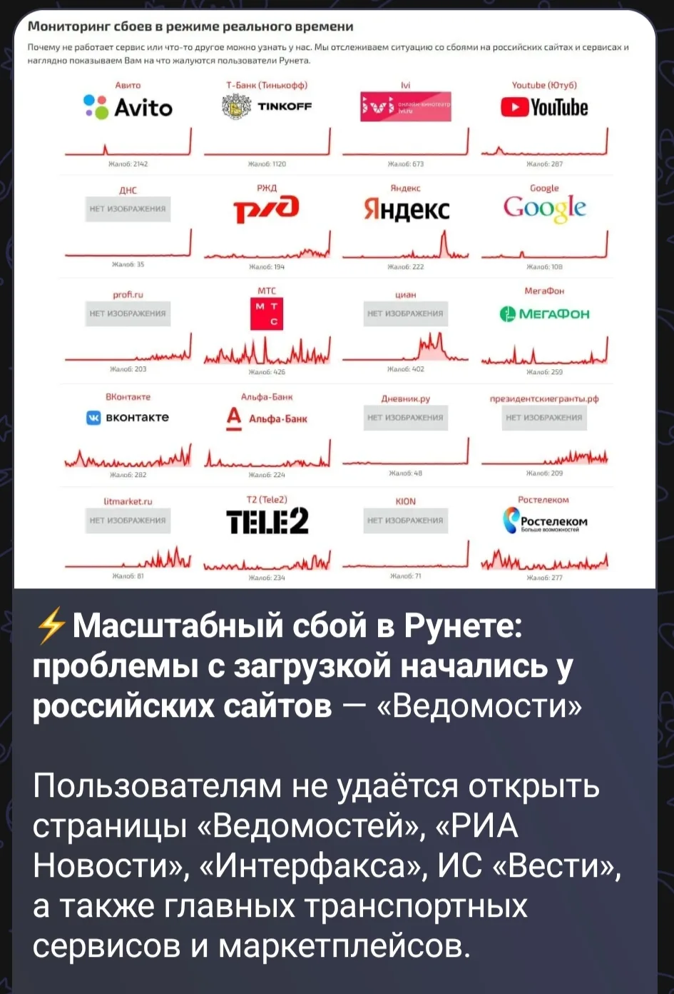 А я-то думаю, чего всё так тормозит сегодня.