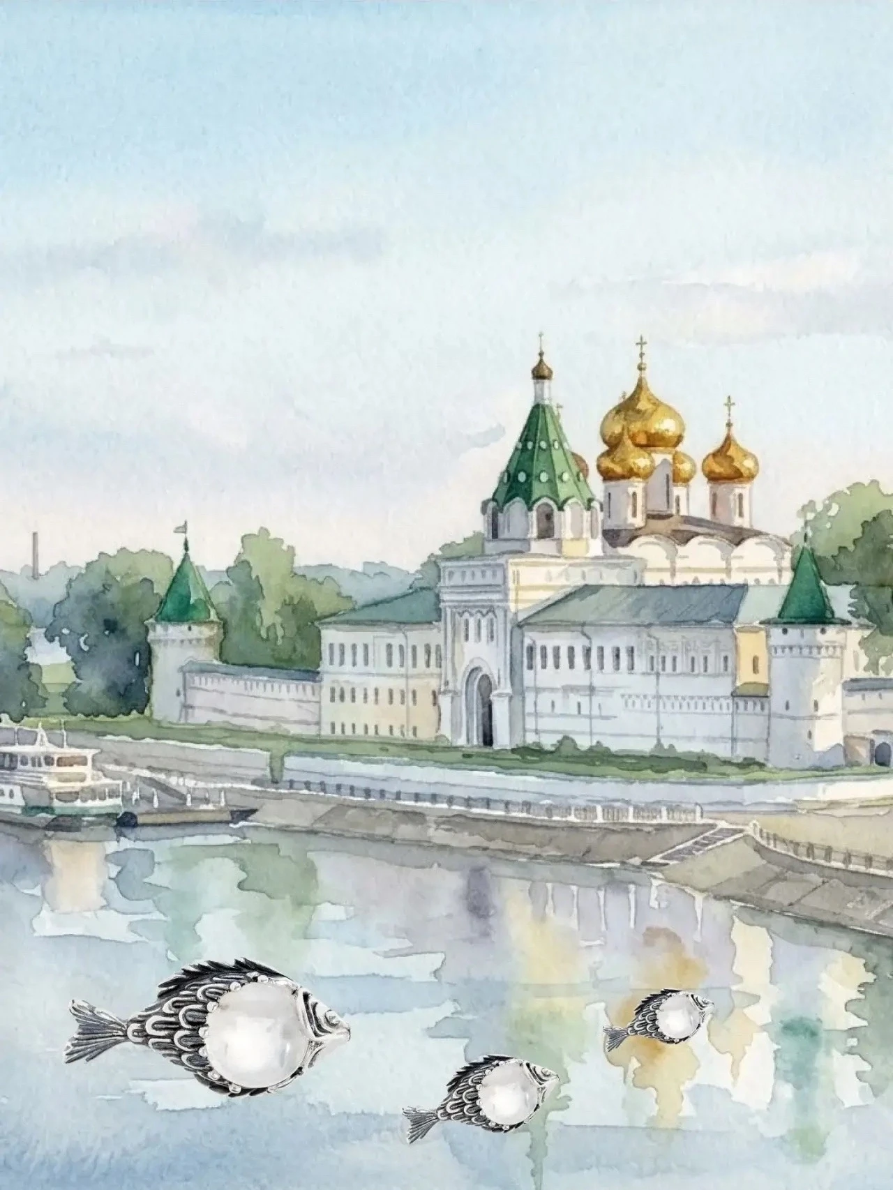 Акварельная Кострома 💙