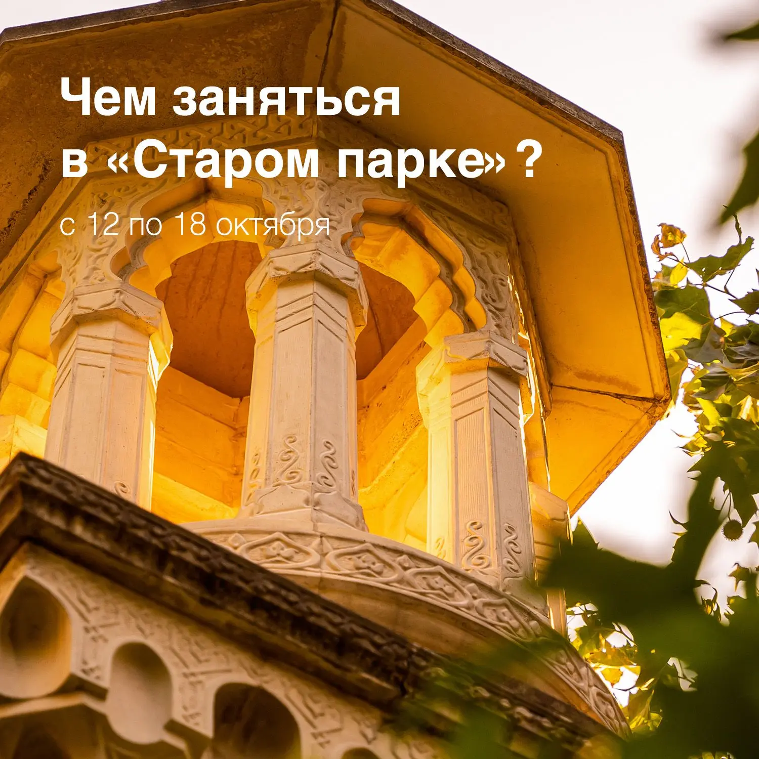 Чем заняться в «Старом парке» на этой неделе?