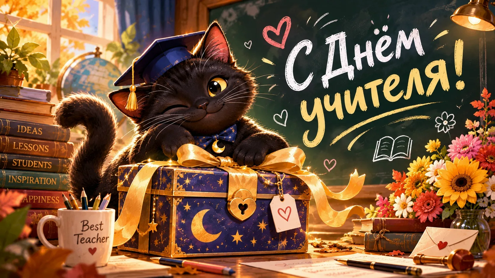 🎁 Учителям - подарки! А Миднайт решил, что к подарку обязательно нужно добавить немног...