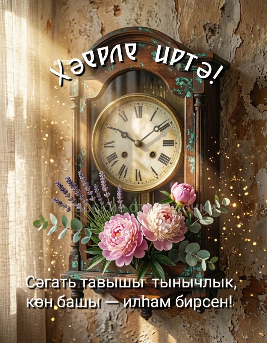 Доброе утро! Пусть бой часов дарит  спокойствие, а начало дня — вдохновение!