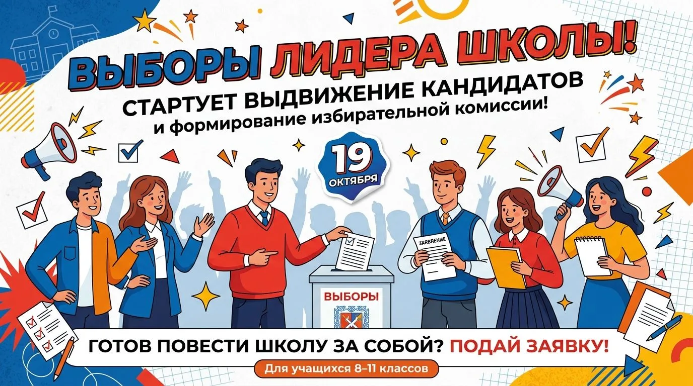 🗳️Выборы лидера школы: стартует выдвижение кандидатов и формирование избирательной ком...
