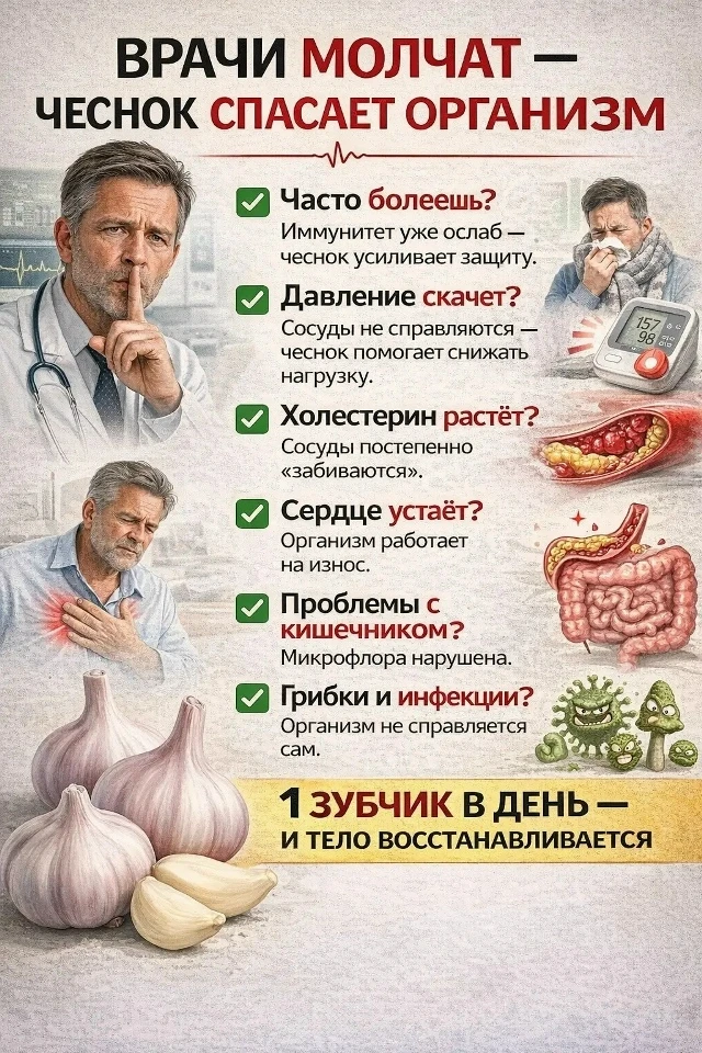 🧄 ЕСЛИ ΗЕ ЕШЬ ЧЕСΗОΚ — ОРΓАΗИЗΜ СЛАБЕЕТ