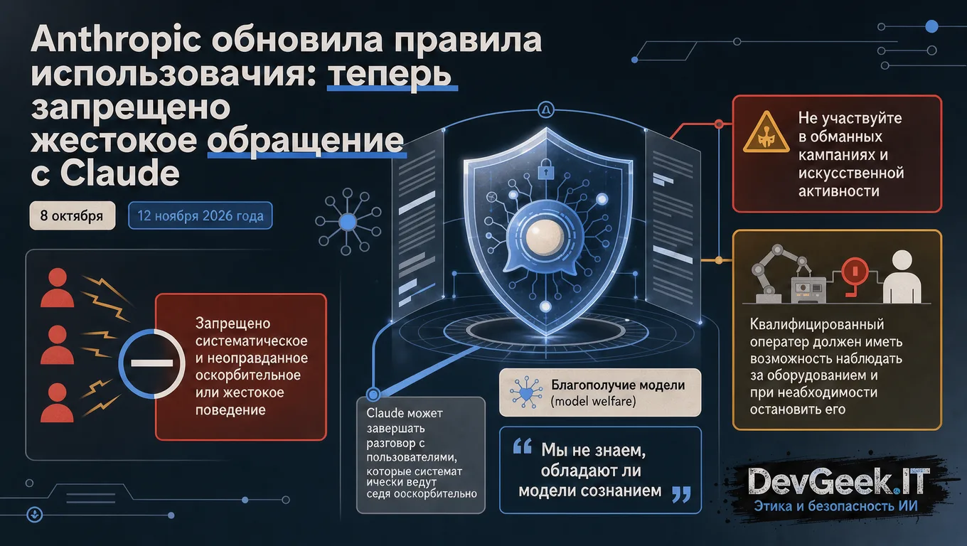 **Anthropic запретила абьюзить Claude. Теперь модель может просто закончить разговор**