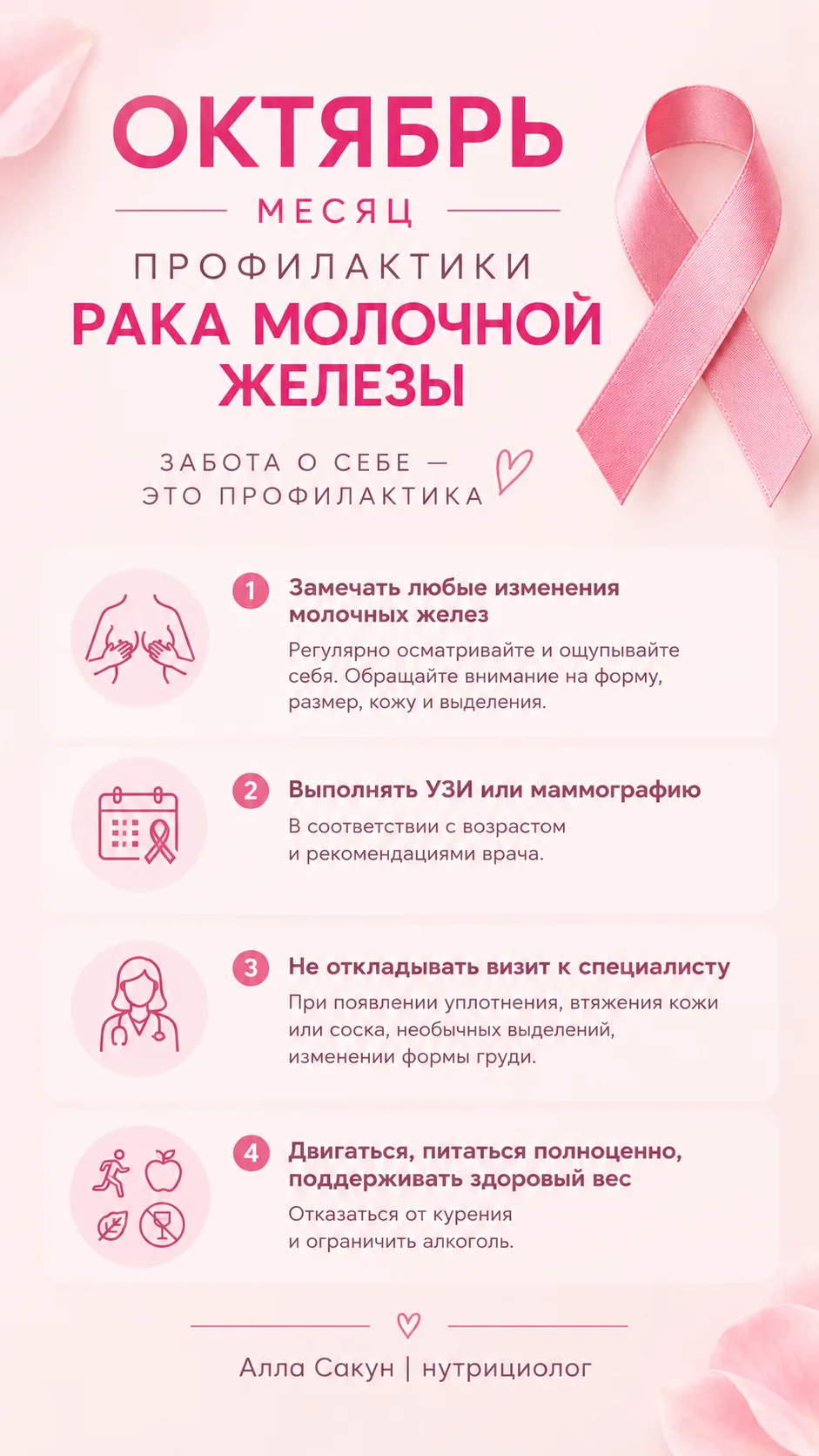 Рак молочной железы — тема, о которой нельзя вспоминать только в октябре 💗
