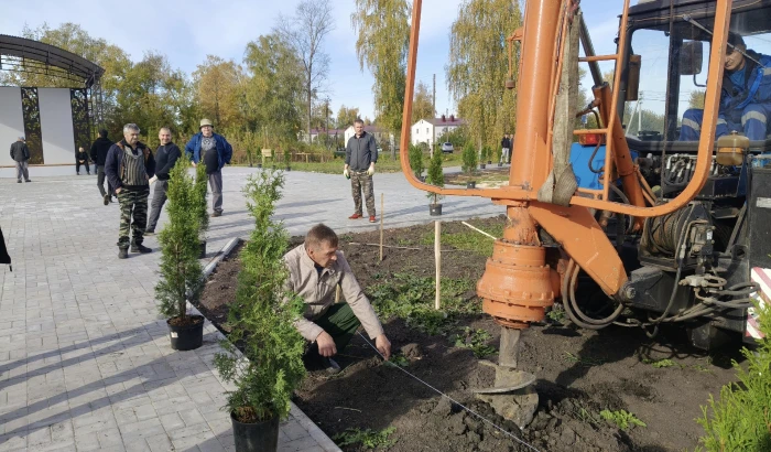 В поселке Зелёный Гай благоустроили и озеленили территорию