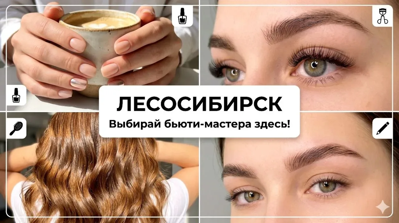 💅 Ищете мастера маникюра, ресниц, бровей или парикмахера в Лесосибирске?