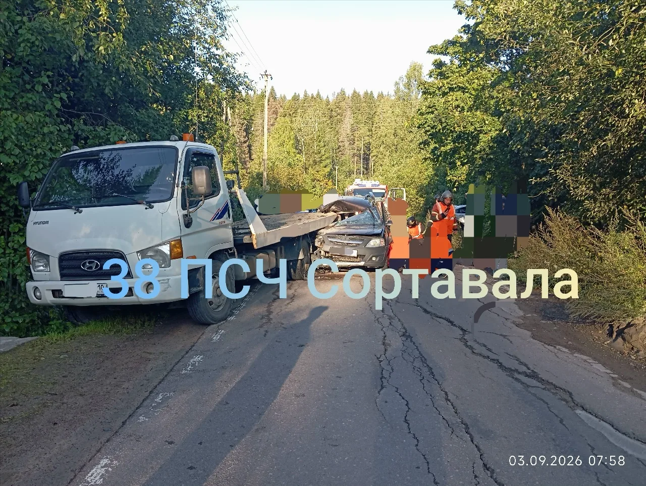03 сентября 2026 в 07:43 на пульт диспетчера пожарной охраны поступило сообщение о доро...