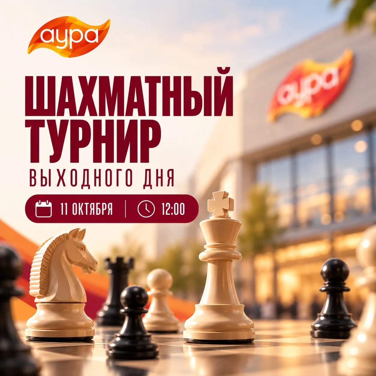 ♟️ Шахматный турнир в ТРЦ «Аура»