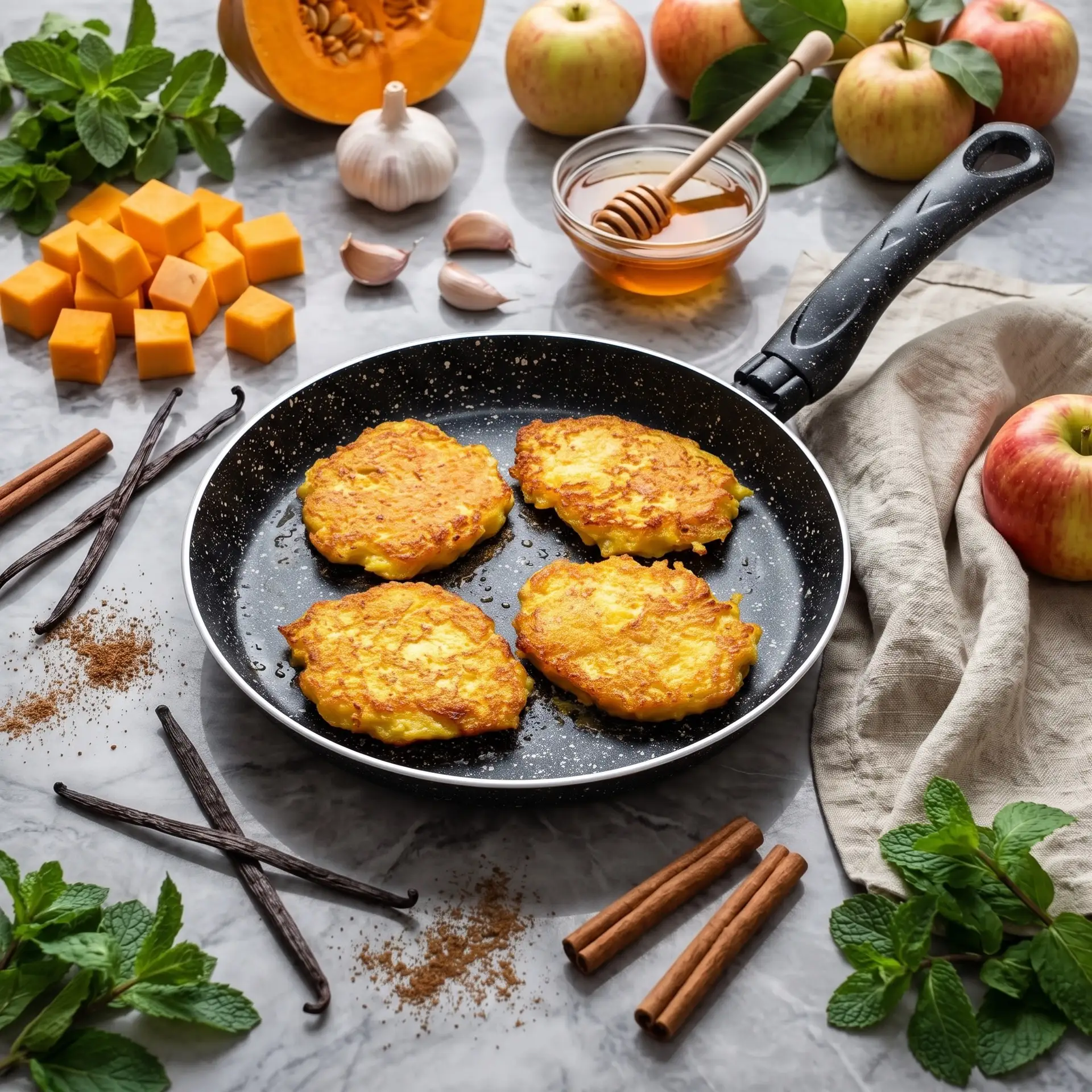 🥞 ТЫКВЕННЫЕ ОЛАДЬИ С ЯБЛОКОМ