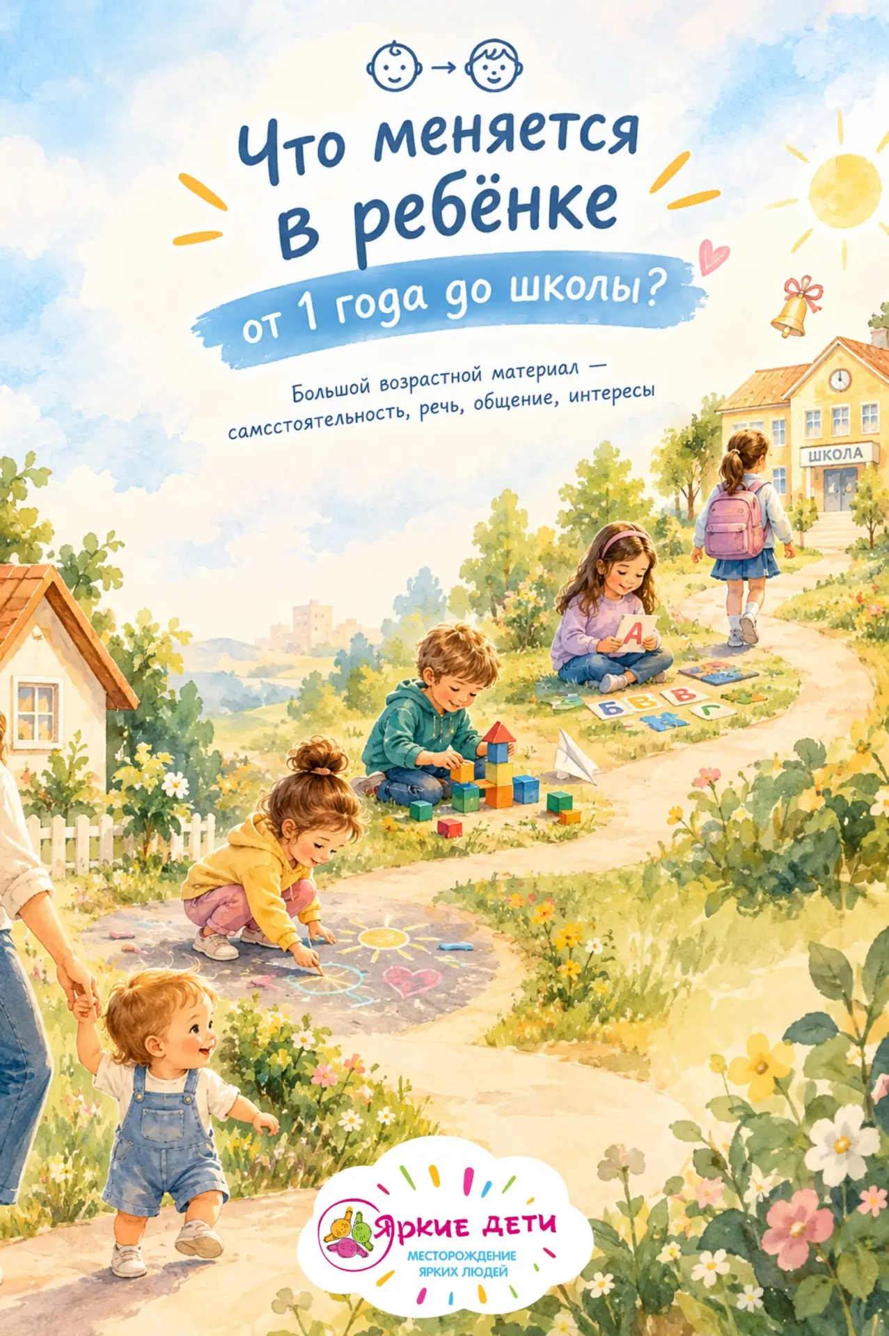 👶➡️🎒 От первых шагов до школьного звонка: как меняется ребёнок с 1 года до 7 лет?