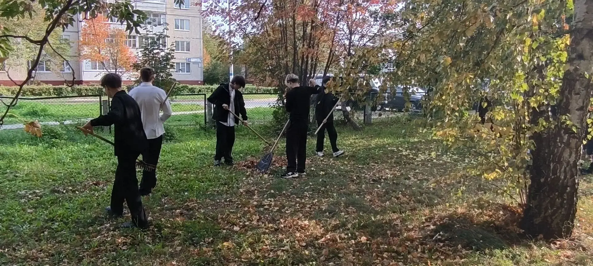 🍂 ШКОЛЬНЫЙ ДВОР СТАНОВИТСЯ ЧИЩЕ