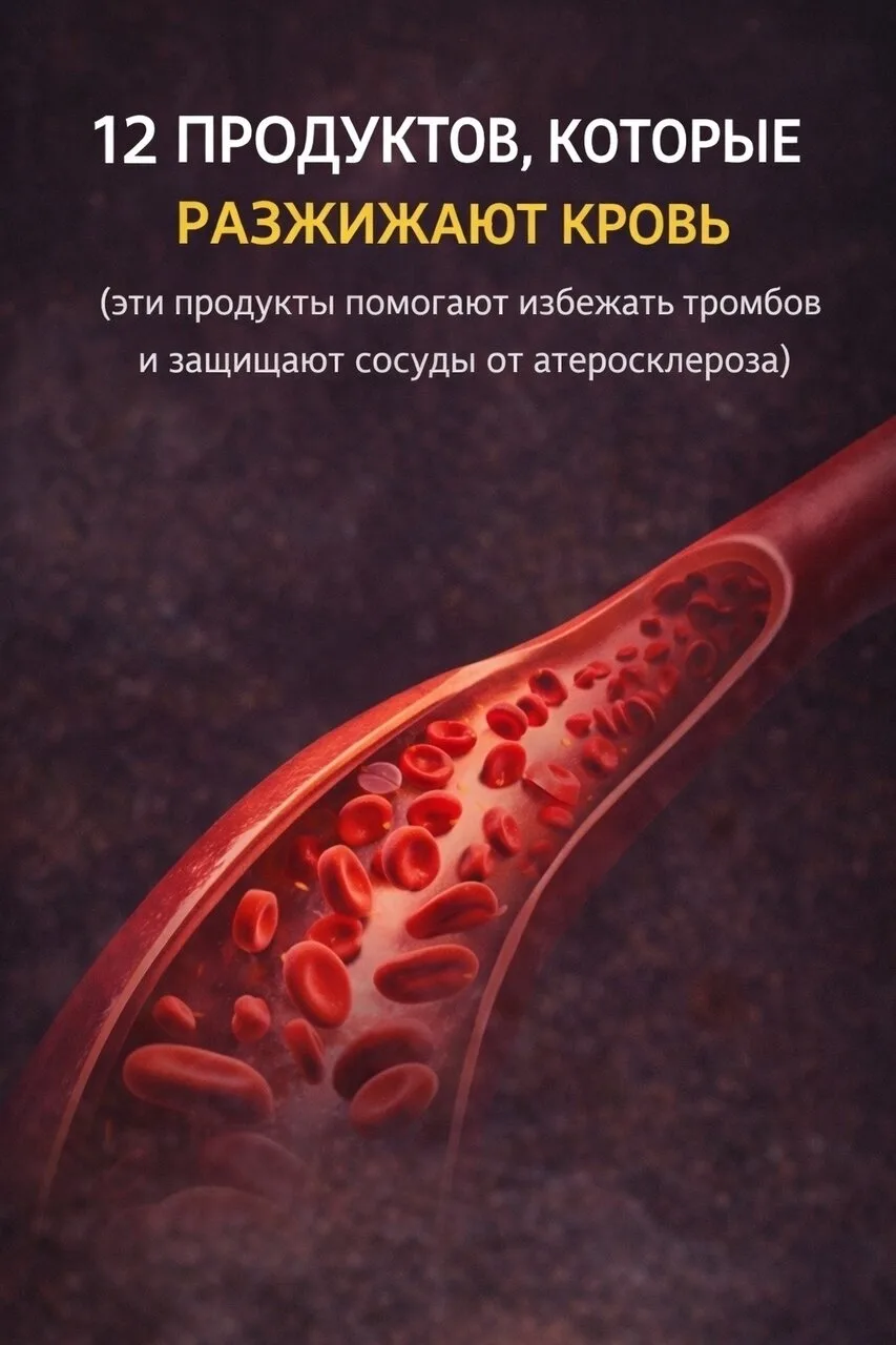 12 продуктов, которые помогают поддерживать нормальную текучесть крови и состояние сосудов