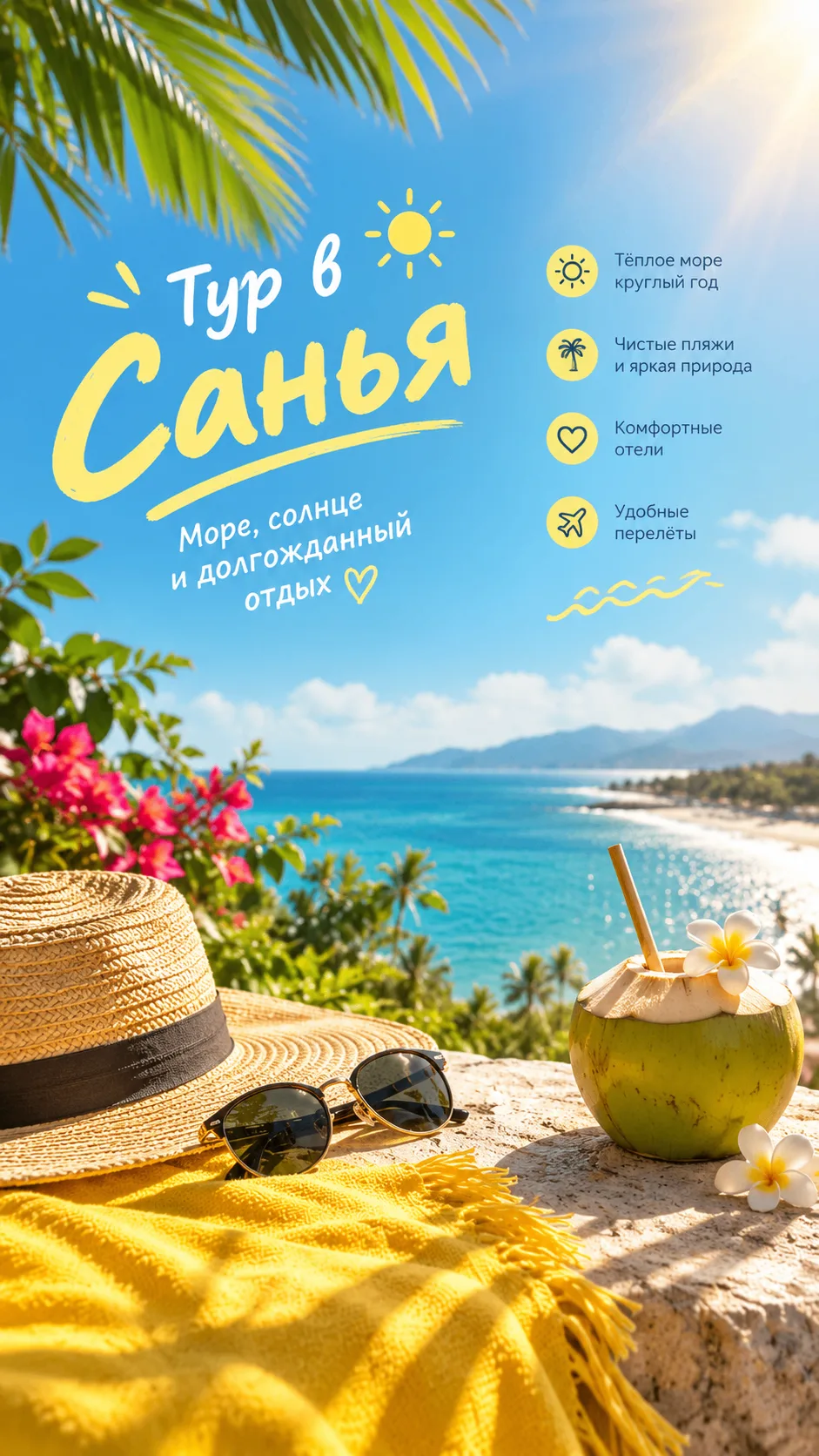 🌴 НА УЛИЦЕ RAIN, НА ДУШЕ PAIN..? УЛЕТАЙТЕ В САНЬЯ ЗА ЗАРЯДОМ СОЛНЦА! ☀️