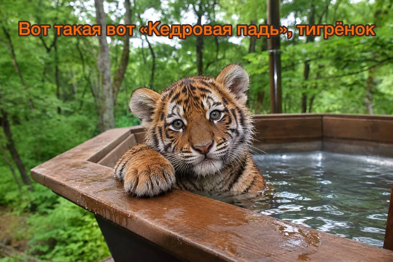 Вот такой вот отдых, тигрёнок 🐯