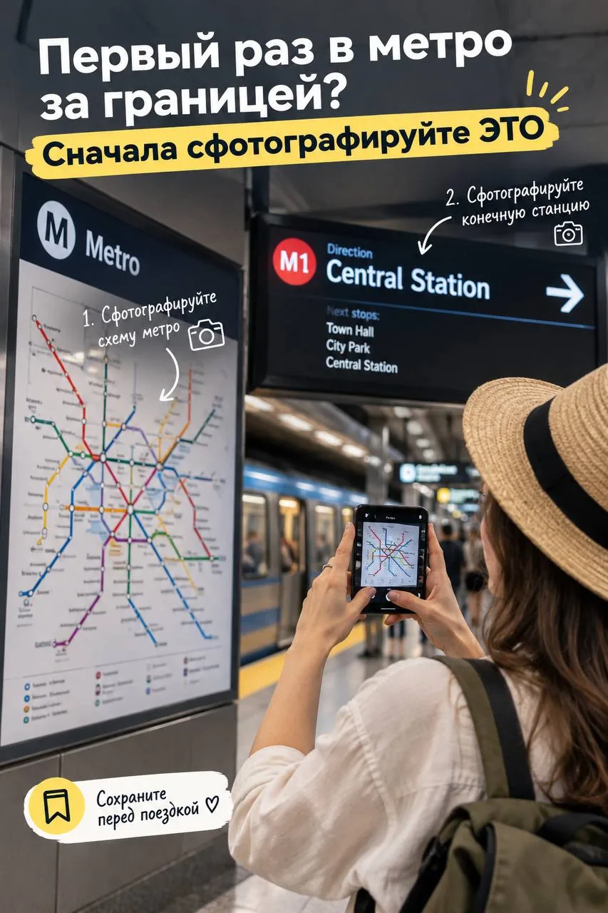 🚇 Первый раз в метро за границей? Сначала сфотографируйте ЭТО