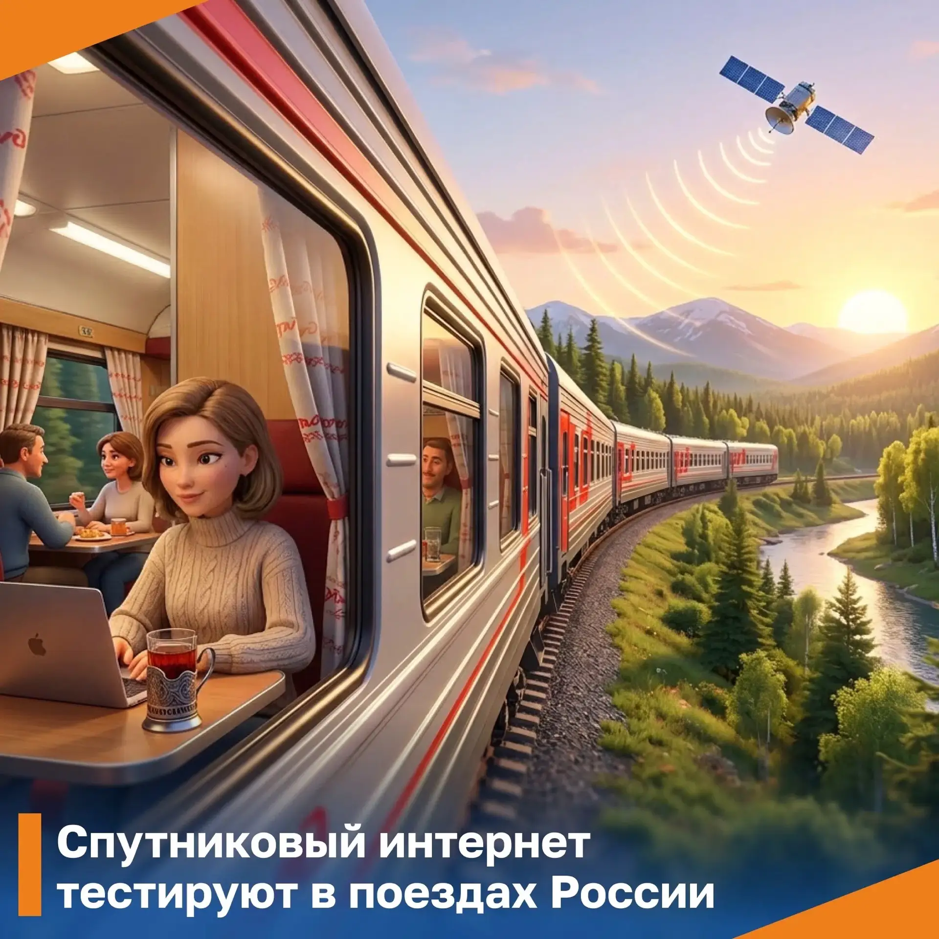 🚂 В поездах дальнего следования появится скоростной спутниковый интернет!