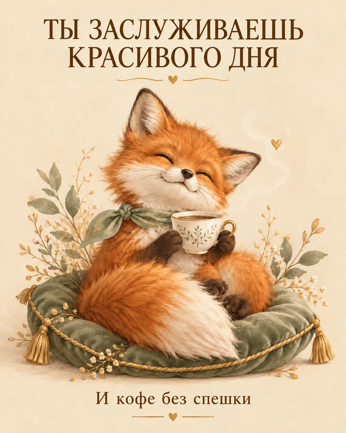 🦊 Пусть сегодня никто никуда не торопит, кофе не остывает, а хорошие новости сами нахо...