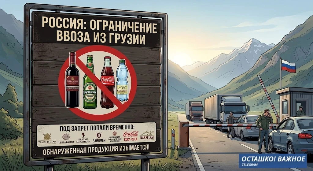 ❗️Россия запретила ввоз грузинских вин, лимонадов, минералки и даже колы. Такой запрет ...