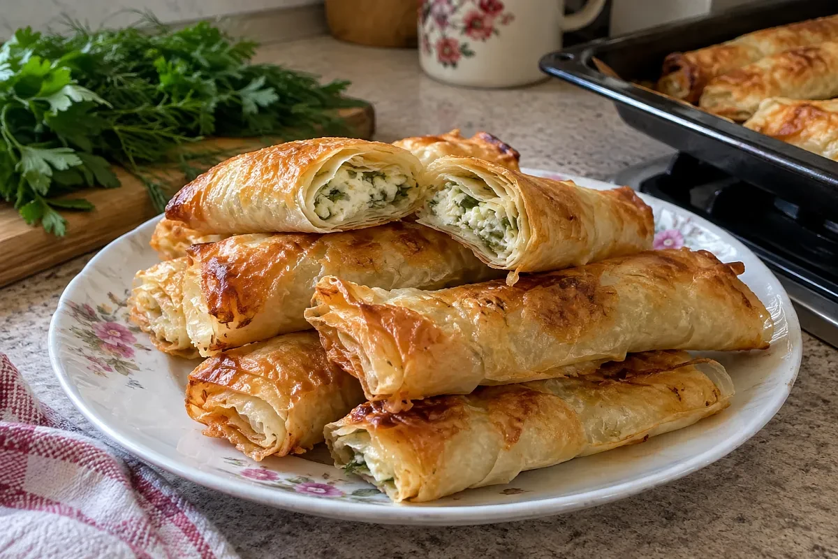 Хрустящие пирожки с творогом и сыром за несколько минут