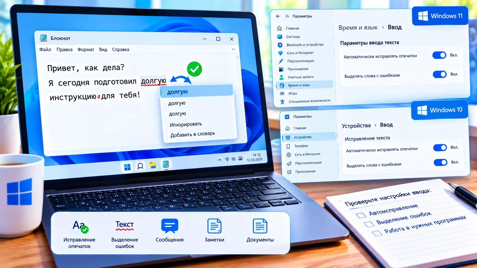 🔠 ПОСТОЯННО ДОПУСКАЕТЕ ОПЕЧАТКИ? ПРОВЕРЬТЕ АВТОИСПРАВЛЕНИЕ WINDOWS