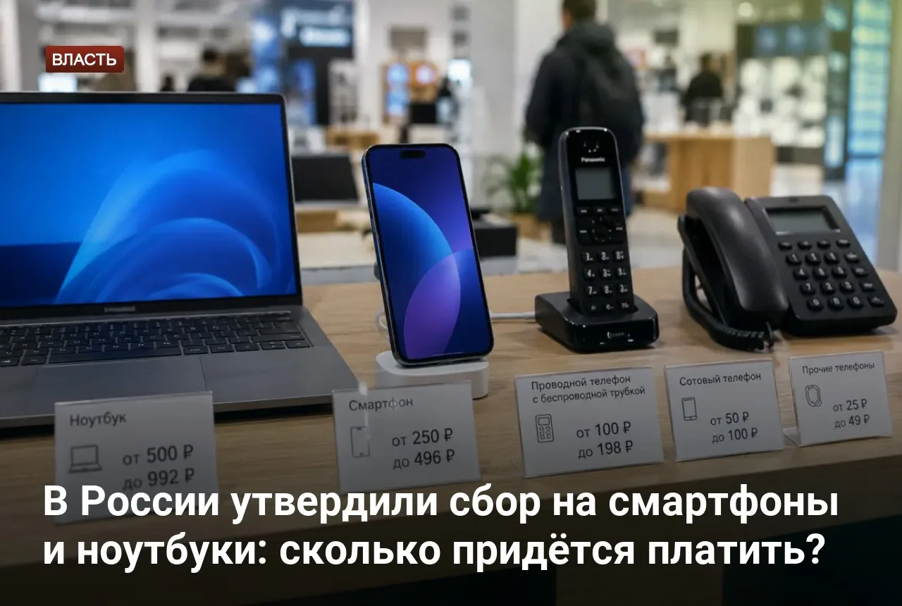 В России утвердили сбор на смартфоны и ноутбуки: сколько придётся платить?