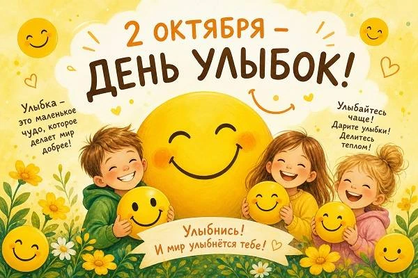 2 октября – Всемирный день улыбки!