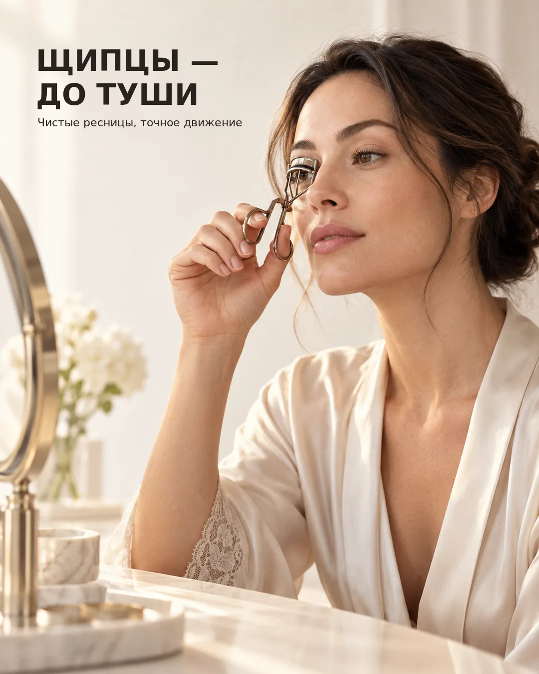 Подкручивать уже накрашенные ресницы? Тушь может прилипнуть к щипцам — лучше изменить п...