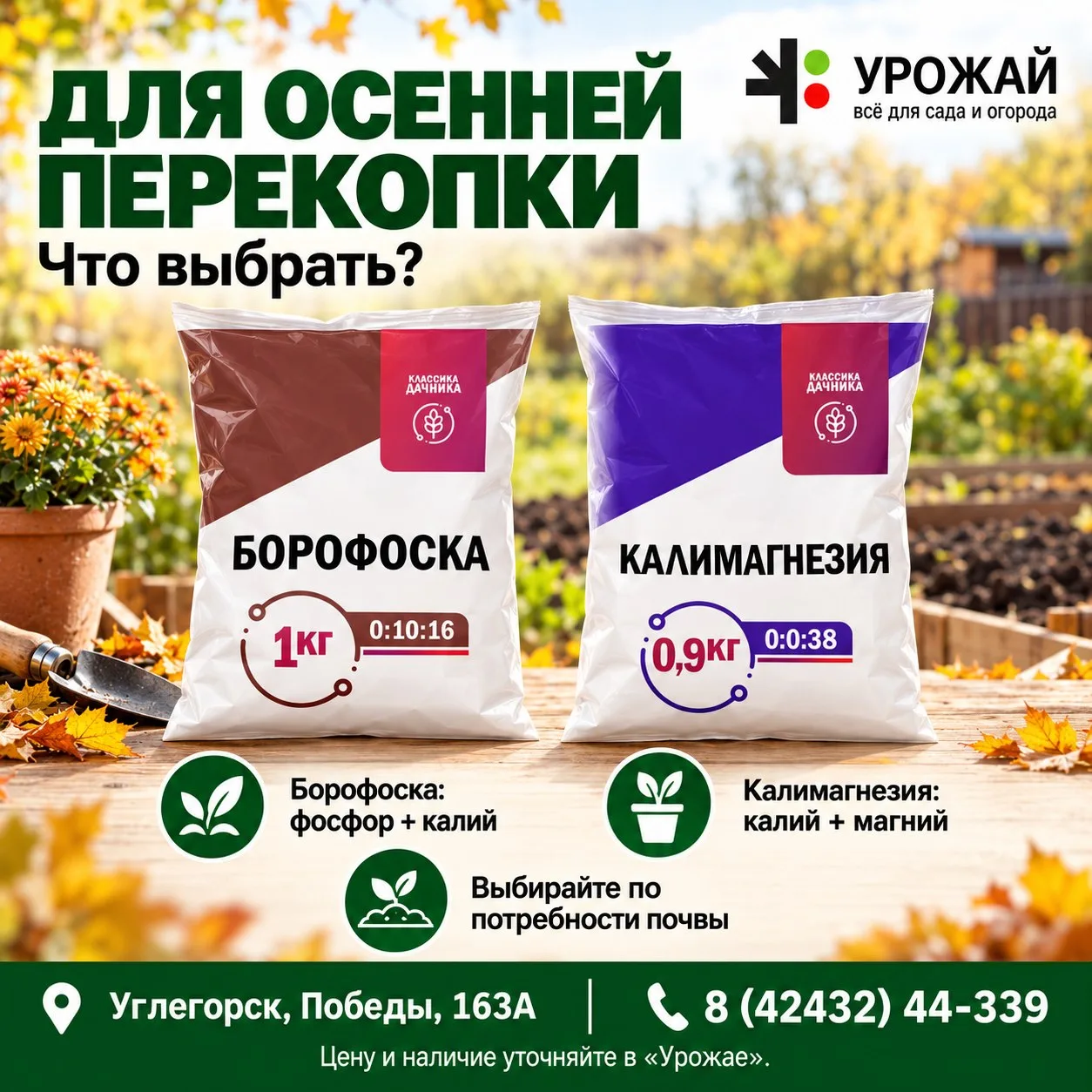 🍁 Что выбрать для осенней перекопки?
